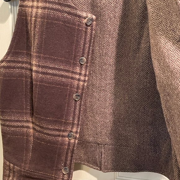 A Line Anne Klein Reversible Vest Herringbone/Plaid - Picture 8 of 12